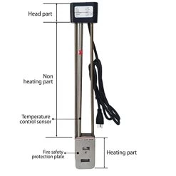 G-WATM500, Water Heater, Saving Energy, Premium Outdoor Swimming Pool Boiler, Fire Safety Steel Guard, 1500W, Overheat Prevention, Auto Power Shutoff, 104-140 Automatic Temperature Hold