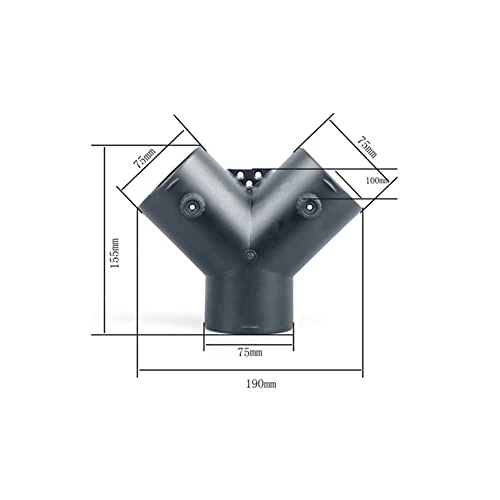 3 Way Splitter Duct Connector,MoreChioce 75mm Air Heater Valve Y Shape Air Vent Ducting Connector With 2 Adjustable Valves To Control Air Volume 4 3 Way Splitter Duct Connector,MoreChioce 75mm Air Heater Valve Y Shape Air Vent Ducting Connector With 2 Adjustable Valves To Control Air Volume - Image 2