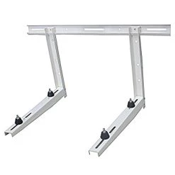 DuctlessAire Outdoor Wall Mounting Bracket - Heavy-Duty, Adjustable, For Mounting Mini Split Condensers Above Ground, Intended For 9,000-36,000 BTU Units, White
