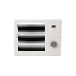 Broan-NuTone Wall Heater, White Grille Heater With Built-In Adjustable Thermostat, 750/1500W, 120/240V AC