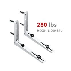 AC Parts Wall Mounting Bracket For 9000 BTU-18000 BTU Mini Split AC Unit,Max 280 Lb Capacity.Mini Split Mount Bracket With Hardware For Condenser Heat Pumps & HVAC Systems