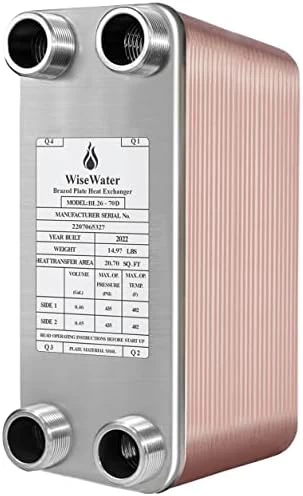 AB Plate Heat Exchanger, 4"x 12" 20 Plates Water To Water Heat Exchanger, Copper/SS316L Stainless Steel Brazed Plate Heat Exchanger For Floor Heating, Water Heating, Snow Melting 12 AB Plate Heat Exchanger, 4"x 12" 20 Plates Water To Water Heat Exchanger, Copper/SS316L Stainless Steel Brazed Plate Heat Exchanger For Floor Heating, Water Heating, Snow Melting - Image 10