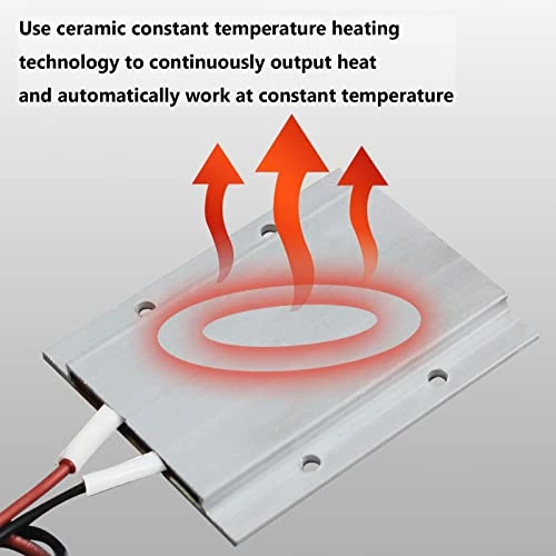 PTC Heating Element Plate AC/DC 12V 200 Degree Insulated Constant Temperature Ceramic Thermostatic Heaters Aluminum Shell Miniature Heating Tools 45W-165W, PTCYIDU 4 PTC Heating Element Plate AC/DC 12V 200 Degree Insulated Constant Temperature Ceramic Thermostatic Heaters Aluminum Shell Miniature Heating Tools 45W-165W, PTCYIDU - Image 2