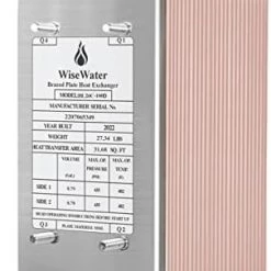 AB Plate Heat Exchanger, 5"x12" 30 Plates Water To Water Heat Exchanger, Copper/SS316L Stainless Steel Brazed Plate Heat Exchanger For Floor Heating, Water Heating, Snow 31 AB Plate Heat Exchanger, 5"x12" 30 Plates Water To Water Heat Exchanger, Copper/SS316L Stainless Steel Brazed Plate Heat Exchanger For Floor Heating, Water Heating, Snow -Heaters Sales Store 410oKc7B2LL. AC