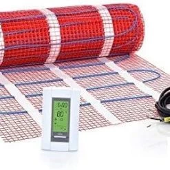 40 Sqft Mat Kit, 120V Electric Radiant Floor Heat Heating System W/Aube Programmable Floor Sensing Thermostat 22 40 Sqft Mat Kit, 120V Electric Radiant Floor Heat Heating System W/Aube Programmable Floor Sensing Thermostat -Heaters Sales Store 412Fw0ZtckL. AC