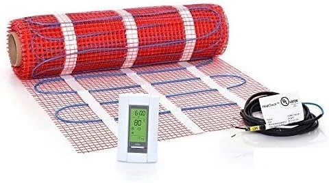 40 Sqft Mat Kit, 120V Electric Radiant Floor Heat Heating System W/Aube Programmable Floor Sensing Thermostat 8 40 Sqft Mat Kit, 120V Electric Radiant Floor Heat Heating System W/Aube Programmable Floor Sensing Thermostat - Image 6