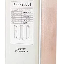 Rebrisbol Brazed Plate Heat Exchanger 3"x8" 40 Plates Water To Water Heat Exchanger, Copper/SS316L Stainless Steel 3/4" Male NPT -Heaters Sales Store 4140yEYcGL. AC