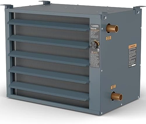 ALECOIL 100,000 BTU Hydronic Hot Water Hanging Unit Heater With Water Temperature Control Switch HHA100 Water To Air Heat Exchanger With Fan For Outdoor Wood Furnaces, Garage, Greenhouse Heating 7 ALECOIL 100,000 BTU Hydronic Hot Water Hanging Unit Heater With Water Temperature Control Switch HHA100 Water To Air Heat Exchanger With Fan For Outdoor Wood Furnaces, Garage, Greenhouse Heating - Image 5