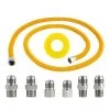 72" Flexible Stainless Steel Gas Line For Dryer, Garage Heaters, Gas Stoves, Water Heater; 5/8" OD (1/2" ID) Gas Flex Line With 1/2" FIP X 1/2" MIP X 3/4" MIP Fittings,Natural Gas Connector Hose 1 72" Flexible Stainless Steel Gas Line For Dryer, Garage Heaters, Gas Stoves, Water Heater; 5/8" OD (1/2" ID) Gas Flex Line With 1/2" FIP X 1/2" MIP X 3/4" MIP Fittings,Natural Gas Connector Hose -Heaters Sales Store 415kFVDJzQL
