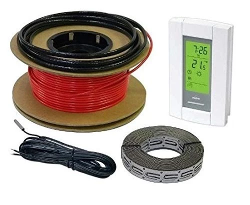 HeatTech 10 Sqft Warming Cable Set, Electric Radiant In-Floor Heat Heating Cable Kit Warming System, 120V, 40ft Long Heating Cable, With Digital 7-day Programmable Floor Sensing Thermostat 3 HeatTech 10 Sqft Warming Cable Set, Electric Radiant In-Floor Heat Heating Cable Kit Warming System, 120V, 40ft Long Heating Cable, With Digital 7-day Programmable Floor Sensing Thermostat