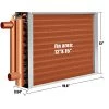 12X15 Water To Air Heat Exchanger With 1“ Copper Ports Hot Water Coil For Forced Air Heating, Outdoor Wood Furnaces, Residential Heating And Cooling. 1 12X15 Water To Air Heat Exchanger With 1“ Copper Ports Hot Water Coil For Forced Air Heating, Outdoor Wood Furnaces, Residential Heating And Cooling. -Heaters Sales Store 416fNB0HSXL