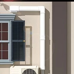 Toutgood 3'' Entry Wall Cover Line Set Cover Kit Accessories For Ductless Air Conditioners And Heat Pumps, PVC Decorative Upgraded UV-Proof Strong& Durable -Heaters Sales Store 419vRK871NL