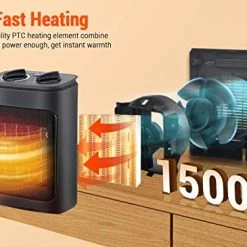 Space Heater, 1500W Electric Heaters Indoor Portable With Thermostat, PTC Fast Heating Ceramic Room Small Heater With Heating And Fan Mode For Bedroom Use 10 Space Heater, 1500W Electric Heaters Indoor Portable With Thermostat, PTC Fast Heating Ceramic Room Small Heater With Heating And Fan Mode For Bedroom Use -Heaters Sales Store 41DWRbIBmOL