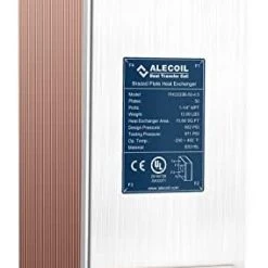 Alecoil 5"x12" 60 Plates Heat Exchanger With 1-1/4" MPT Port Water To Water 316L Stainless Steel Brazed Plate Heat Exchanger For Water Heating, Floor Heating, Commercial And Industrial Refrigeration -Heaters Sales Store 41GGIZKsfEL. AC