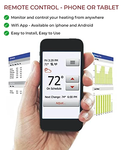 LuxHeat 30 Sqft Mat Kit (120v) Electric Radiant Floor Heating System For Under Tile & Laminate. Underfloor Heating Kit Includes Heat Mat, Alarm & OJ Microline WiFi Programmable Thermostat With GFCI 7 LuxHeat 30 Sqft Mat Kit (120v) Electric Radiant Floor Heating System For Under Tile & Laminate. Underfloor Heating Kit Includes Heat Mat, Alarm & OJ Microline WiFi Programmable Thermostat With GFCI - Image 5