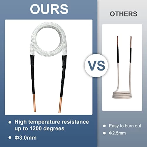 10PCS Induction Heater Coil Kit For Magnetic Induction Heater,8 Coils And 2 Free Forming Copper Wires With 1200℃ Heat Resistant For For Removing Rusty Bolts And Nuts 4 10PCS Induction Heater Coil Kit For Magnetic Induction Heater,8 Coils And 2 Free Forming Copper Wires With 1200℃ Heat Resistant For For Removing Rusty Bolts And Nuts - Image 2
