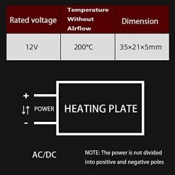 2PCS PTC Heating Element AC/DC 12V 200C Insulated Constant Temperature Ceramic Thermostatic Heaters Plate Aluminum Shell Miniature Heating 5W-50W, PTCYIDU 12 2PCS PTC Heating Element AC/DC 12V 200C Insulated Constant Temperature Ceramic Thermostatic Heaters Plate Aluminum Shell Miniature Heating 5W-50W, PTCYIDU -Heaters Sales Store 41JSwXC8ZwL