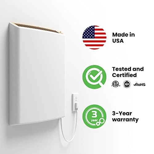 Envi Plug-in Electric Panel Wall Heaters For Indoor Use, Energy Efficient 24/7 Heating W/Safety Sensor Protection, Patented Quiet Fan-less Design, Easy 2-Min Install, Indoor Space Heater, Made In USA 4 Envi Plug-in Electric Panel Wall Heaters For Indoor Use, Energy Efficient 24/7 Heating W/Safety Sensor Protection, Patented Quiet Fan-less Design, Easy 2-Min Install, Indoor Space Heater, Made In USA - Image 2