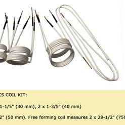 ICZW Mini Induction Heater Inductor Coil Kits Magnetic Induction Heater Kit Flameless Heater Accessories 8pcs