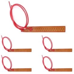 Harissess 12V 12W Flexible Polyimide Heater Plate, Adhesive Hot Foil Heater PI Heating Film 10mmx93mm(Pack Of 5)
