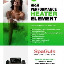 SpaGuts 25-150-0001 Universal Inline Bath Heater Kit, 1.5KW, 110V, 7x1.5 Inches, With Built-in Pressure Switch 9 SpaGuts 25-150-0001 Universal Inline Bath Heater Kit, 1.5KW, 110V, 7x1.5 Inches, With Built-in Pressure Switch -Heaters Sales Store 41MOLO679UL