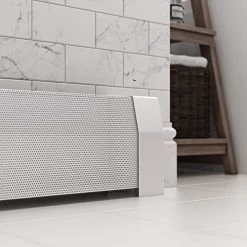 Baseboarders Premium Series 3 Ft Galvanized Steel Slip-On Baseboard Heater Cover Replacement + Left And Right Endcaps | Perfect For Bathrooms, Hydronic (Water) Home Heating Systems, White 21 Baseboarders Premium Series 3 Ft Galvanized Steel Slip-On Baseboard Heater Cover Replacement + Left And Right Endcaps | Perfect For Bathrooms, Hydronic (Water) Home Heating Systems, White -Heaters Sales Store 41NRGbUkxIL
