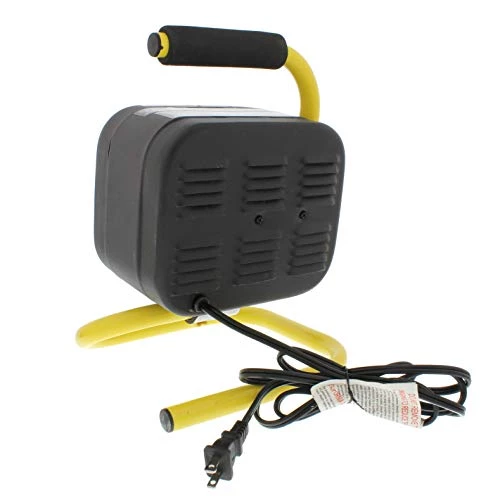 Comfort Zone CZ250 750/1,500-Watt Flex-Mount Utility Shop Heater With Tubular Stand, Adjustable Thermostat, Padded Handle, And Wide Base For Stability, Yellow/Black 6 Comfort Zone CZ250 750/1,500-Watt Flex-Mount Utility Shop Heater With Tubular Stand, Adjustable Thermostat, Padded Handle, And Wide Base For Stability, Yellow/Black - Image 4