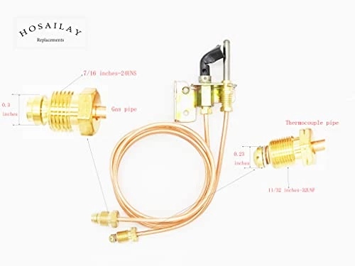 Propane Gas Water Heater Pilot Assembely Including 24" Thermocouple, 24" Gas Tubing, Bracket And One Flame Hood 8 Propane Gas Water Heater Pilot Assembely Including 24" Thermocouple, 24" Gas Tubing, Bracket And One Flame Hood - Image 6