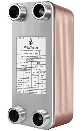 AB Plate Heat Exchanger, 4"x 12" 20 Plates Water To Water Heat Exchanger, Copper/SS316L Stainless Steel Brazed Plate Heat Exchanger For Floor Heating, Water Heating, Snow Melting 3 AB Plate Heat Exchanger, 4"x 12" 20 Plates Water To Water Heat Exchanger, Copper/SS316L Stainless Steel Brazed Plate Heat Exchanger For Floor Heating, Water Heating, Snow Melting