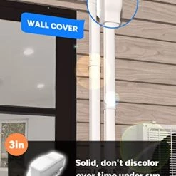Toutgood 3'' Entry Wall Cover Line Set Cover Kit Accessories For Ductless Air Conditioners And Heat Pumps, PVC Decorative Upgraded UV-Proof Strong& Durable -Heaters Sales Store 41YhWhK996L