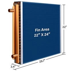 22x24 Water To Air Heat Exchanger With 1“ Copper Ports Hot Water Coil For Forced Air Heating, Outdoor Wood Furnaces, And Residential Heating, Alecoil Heat Exchanger -Heaters Sales Store 41YkOcwuWPL