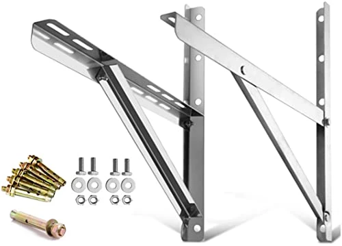 Mounting Bracket For 9000-36000BTU Condenser Ductless Mini Split Air Conditioner Heat Pump Systems, Support Condenser Up To 500 Lbs, Rust Free Stainless Steel 3 Mounting Bracket For 9000-36000BTU Condenser Ductless Mini Split Air Conditioner Heat Pump Systems, Support Condenser Up To 500 Lbs, Rust Free Stainless Steel