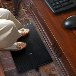 Cozy Products Electric Foot Warmer Mat - Heated Rubber Pad, Small Portable Floor Heater, For Home, Office, Garage, Car Use, 120 Volts, 8 Lbs, 14" X 21" X 1"