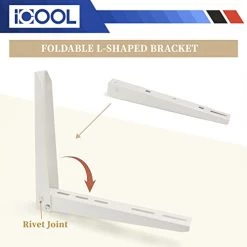 ICOOL Mini Split Wall Mounting Bracket (18.5" L X 15.7" H) For 7000-18000 BTU Universal Ductless Air Conditioners Heat Pumps Compressors, Outdoor Heavy Duty Foldable Condenser Bracket -Heaters Sales Store 41bplzVlPoL