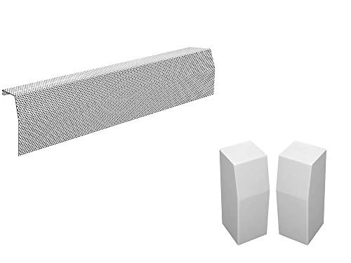 Baseboarders Premium Series 3 Ft Galvanized Steel Slip-On Baseboard Heater Cover Replacement + Left And Right Endcaps | Perfect For Bathrooms, Hydronic (Water) Home Heating Systems, White 3 Baseboarders Premium Series 3 Ft Galvanized Steel Slip-On Baseboard Heater Cover Replacement + Left And Right Endcaps | Perfect For Bathrooms, Hydronic (Water) Home Heating Systems, White