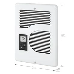 Cadet 65201 Energy Plus Wall Heater Complete Unit With Built-in Digital Thermostat (Model: CEC163TW, Part: 65215), 120/240/208 Volt, 1000/1600/1500 Watt, White -Heaters Sales Store 41dbP4C42ML