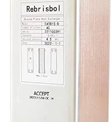 Rebrisbol Brazed Plate Heat Exchanger 3"x8" 40 Plates Water To Water Heat Exchanger, Copper/SS316L Stainless Steel 3/4" Male NPT -Heaters Sales Store 41gAthmHWXL. AC