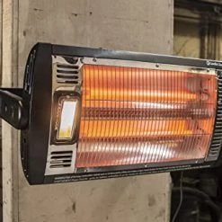 Comfort Zone CZQTV5M 750/1,500-Watt Ceiling Mounted Dual Quartz Radiant Heater With 90-Degree Adjustable Tilt, Metal Safety Grille, Overheat Protection (Hardware Included) -Heaters Sales Store 41hh1EPPlOL