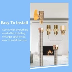 F271239 One-Stop Universal Gas-Appliance Hook-Up Kit For Replacement Mr.Heater Fits Gas Stoves, Gas Dryer, Garage Heaters, Gas Fireplaces And Wall Mounted Heaters 7 F271239 One-Stop Universal Gas-Appliance Hook-Up Kit For Replacement Mr.Heater Fits Gas Stoves, Gas Dryer, Garage Heaters, Gas Fireplaces And Wall Mounted Heaters -Heaters Sales Store 41hy8uYZPsL