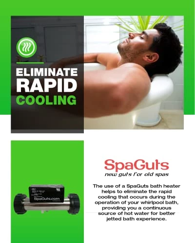 SpaGuts 25-150-0001 Universal Inline Bath Heater Kit, 1.5KW, 110V, 7x1.5 Inches, With Built-in Pressure Switch 4 SpaGuts 25-150-0001 Universal Inline Bath Heater Kit, 1.5KW, 110V, 7x1.5 Inches, With Built-in Pressure Switch - Image 2