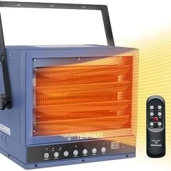 TEMPWARE Electric Garage Heater, 7500-Watt Digital Fan-Forced Ceiling Mount Shop Heater With Full-Function Remote, 240-Volt Hardwired Heater With 12-Hour Timer, Ideal For Workshop, Blue (TW7500ER) 15 TEMPWARE Electric Garage Heater, 7500-Watt Digital Fan-Forced Ceiling Mount Shop Heater With Full-Function Remote, 240-Volt Hardwired Heater With 12-Hour Timer, Ideal For Workshop, Blue (TW7500ER) -Heaters Sales Store 41l8OQh3FsL. AC 1