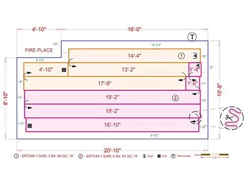 WarmlyYours Environ Electric Radiant Floor Heating Roll, 120V, Install Under Laminate, Carpet, Floating Wood, 9 Sq. Ft 8 WarmlyYours Environ Electric Radiant Floor Heating Roll, 120V, Install Under Laminate, Carpet, Floating Wood, 9 Sq. Ft - Image 6