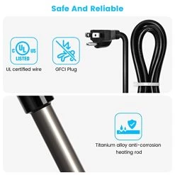 Briidea 1300W 120V Titanium Fully Submersible Portable Hot Tub Heater With Anti-Corrosion Sensor, Electrical Leakage Protection, Thermostat, Ideal For Baptistry, Bathtub, Pool 13 Briidea 1300W 120V Titanium Fully Submersible Portable Hot Tub Heater With Anti-Corrosion Sensor, Electrical Leakage Protection, Thermostat, Ideal For Baptistry, Bathtub, Pool -Heaters Sales Store 41mx4avsk4L