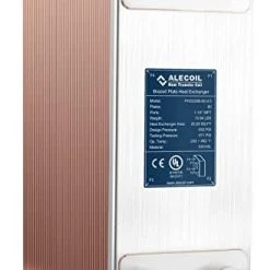 Alecoil 5"x12" 60 Plates Heat Exchanger With 1-1/4" MPT Port Water To Water 316L Stainless Steel Brazed Plate Heat Exchanger For Water Heating, Floor Heating, Commercial And Industrial Refrigeration -Heaters Sales Store 41nKorjL9BL. AC