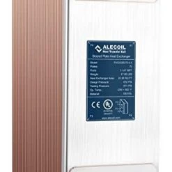Alecoil 5"x12" 60 Plates Heat Exchanger With 1-1/4" MPT Port Water To Water 316L Stainless Steel Brazed Plate Heat Exchanger For Water Heating, Floor Heating, Commercial And Industrial Refrigeration -Heaters Sales Store 41sRQpxKu5L. AC