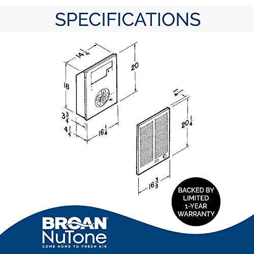 Broan-NuTone, White 198 High Capacity Wall Heater, Painted Grille, 4000/2000 Watt 240 VAC, 2000/4000 4 Broan-NuTone, White 198 High Capacity Wall Heater, Painted Grille, 4000/2000 Watt 240 VAC, 2000/4000 - Image 2