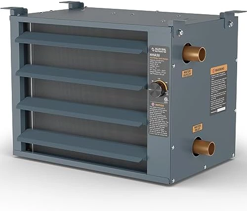 ALECOIL 50,000 BTU Hydronic Hot Water Hanging Unit Heater With Water Temperature Control Switch HHA50 Water To Air Heat Exchanger With Fan For Outdoor Wood Furnaces, Garage And Warehouse Heating 8 ALECOIL 50,000 BTU Hydronic Hot Water Hanging Unit Heater With Water Temperature Control Switch HHA50 Water To Air Heat Exchanger With Fan For Outdoor Wood Furnaces, Garage And Warehouse Heating - Image 6