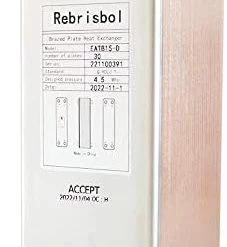 Rebrisbol Brazed Plate Heat Exchanger 3"x8" 40 Plates Water To Water Heat Exchanger, Copper/SS316L Stainless Steel 3/4" Male NPT -Heaters Sales Store 41yzWTerXUL. AC
