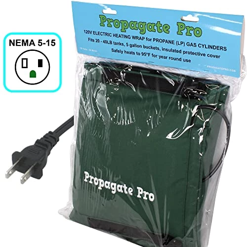 20 Pound Propane Gas LP Cylinder Tank Heater By Propagate Pro | 110V Heating Wrap For 5 Gallon Buckets 30, 40 LB, Insulated Protective Cover Safely Heats For Year Round Use 120V (5GAL-20LB/LP) 6 20 Pound Propane Gas LP Cylinder Tank Heater By Propagate Pro | 110V Heating Wrap For 5 Gallon Buckets 30, 40 LB, Insulated Protective Cover Safely Heats For Year Round Use 120V (5GAL-20LB/LP) - Image 4