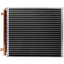 24x24 Heat Exchanger Water To Air, Copper Ports For Outdoor Wood Furnaces, Residential Heating And Cooling, And Forced Air Heating